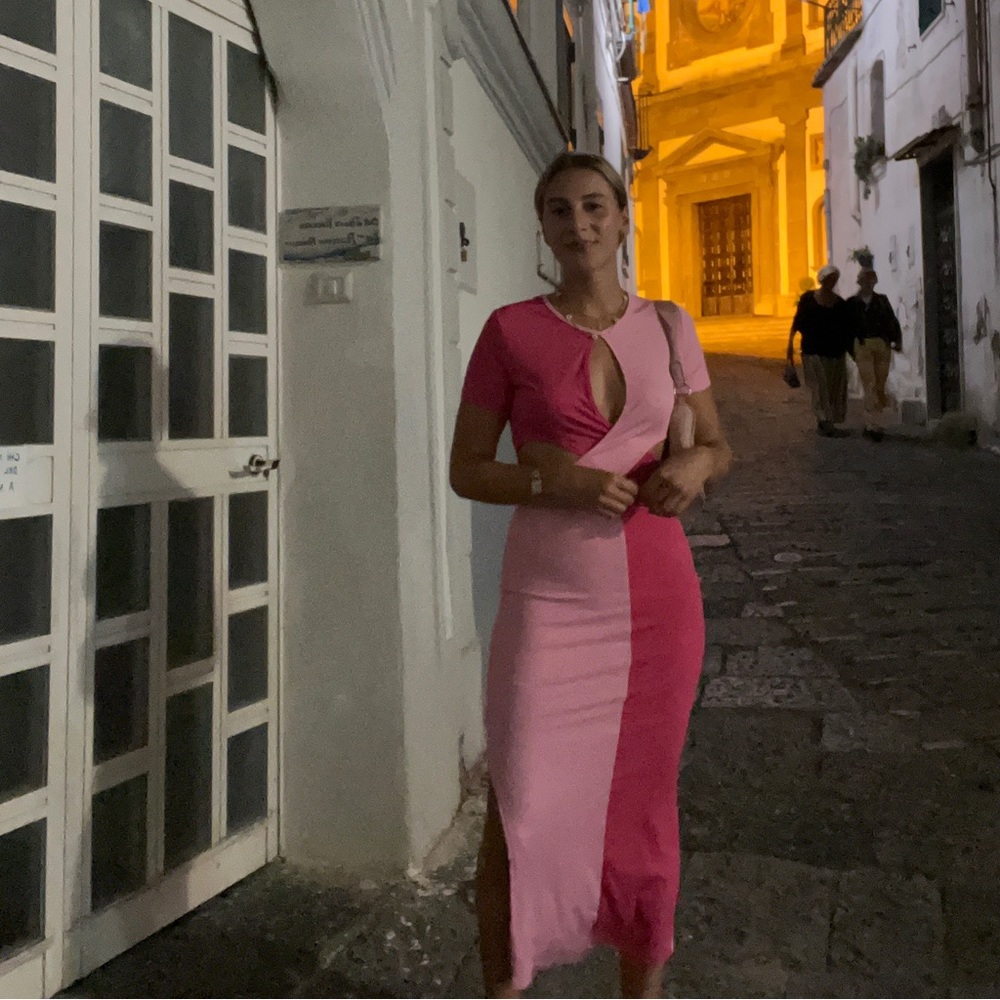 Pink dress . Worn once
